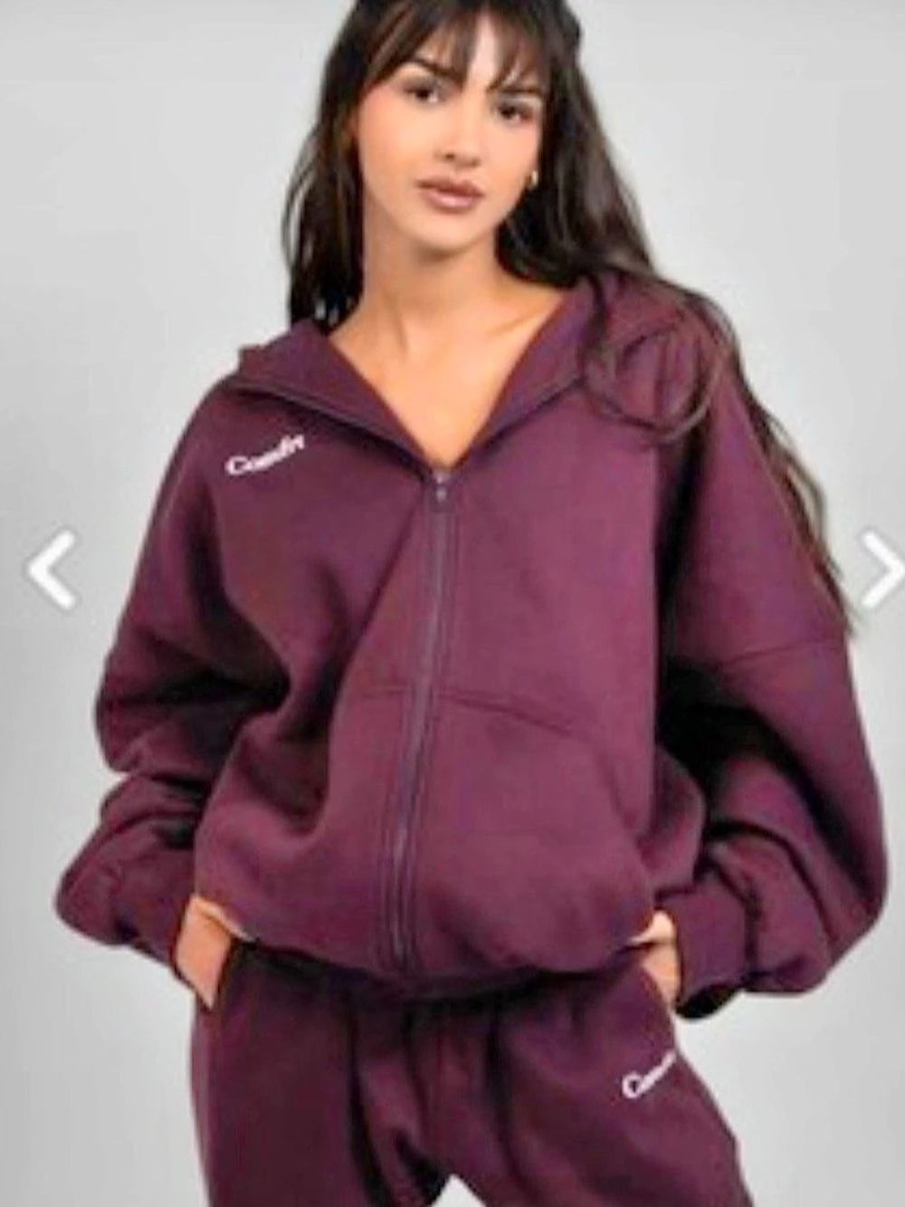 Comfrt Cloud Zip Hoodie Purple XS NWT, maroon